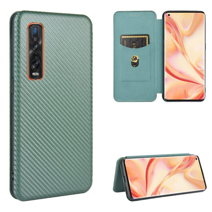 Carbon Fiber Texture Magnetic Horizontal Flip TPU + PC + PU Leather Case with Card Slot, For OPPO Find X2 Pro, For OPPO Find X2, For OPPO Realme C11, For OPPO Realme C15