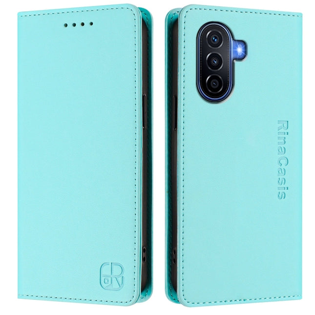 RC01 Dual-Folded Magnetic Suction RFID Leather Phone Case, For Huawei Enjoy 50 / nova Y70 Plus, For Huawei nova 9, For Huawei P50 Pro