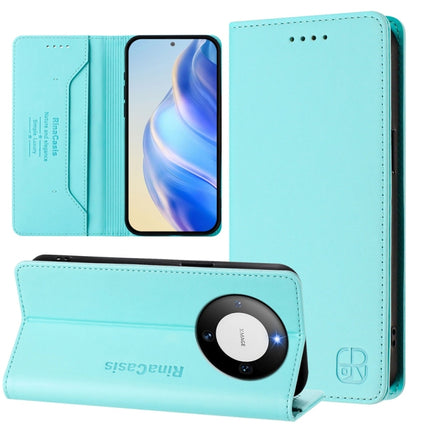 RC01 Dual-Folded Magnetic Suction RFID Leather Phone Case, For Huawei Pura 70, For Huawei Mate 60 Pro / Mate 60 Pro+, For Huawei Mate 60