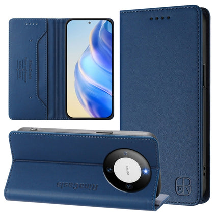 RC01 Dual-Folded Magnetic Suction RFID Leather Phone Case, For Huawei Pura 70, For Huawei Mate 60 Pro / Mate 60 Pro+, For Huawei Mate 60