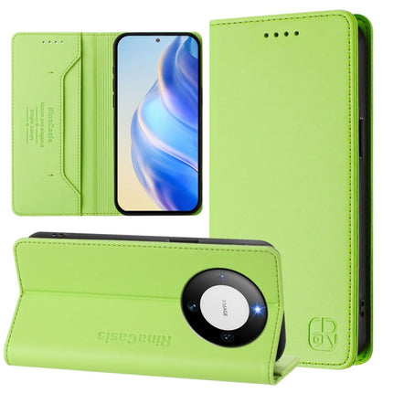 RC01 Dual-Folded Magnetic Suction RFID Leather Phone Case, For Huawei Pura 70, For Huawei Mate 60 Pro / Mate 60 Pro+, For Huawei Mate 60