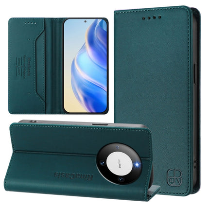 RC01 Dual-Folded Magnetic Suction RFID Leather Phone Case, For Huawei Pura 70, For Huawei Mate 60 Pro / Mate 60 Pro+, For Huawei Mate 60