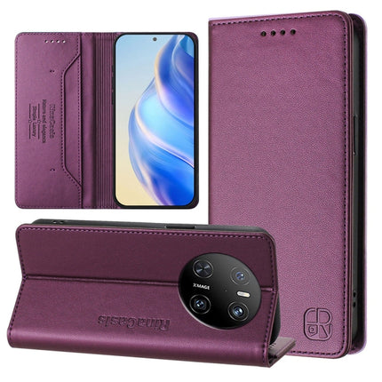 RC01 Dual-Folded Magnetic Suction RFID Leather Phone Case, For Huawei Mate 70, For Huawei Nova 13 Pro, For Huawei Nova 13 / Nova 12