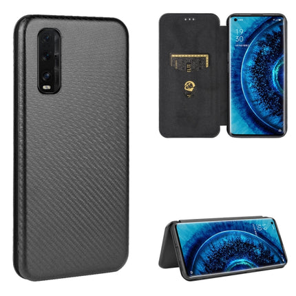 Carbon Fiber Texture Magnetic Horizontal Flip TPU + PC + PU Leather Case with Card Slot, For OPPO Find X2 Pro, For OPPO Find X2, For OPPO Realme C11, For OPPO Realme C15