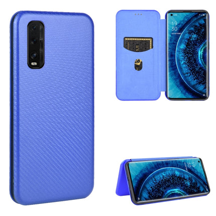 Carbon Fiber Texture Magnetic Horizontal Flip TPU + PC + PU Leather Case with Card Slot, For OPPO Find X2 Pro, For OPPO Find X2, For OPPO Realme C11, For OPPO Realme C15
