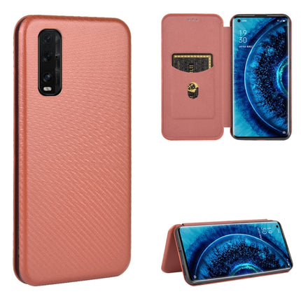 Carbon Fiber Texture Magnetic Horizontal Flip TPU + PC + PU Leather Case with Card Slot, For OPPO Find X2 Pro, For OPPO Find X2, For OPPO Realme C11, For OPPO Realme C15