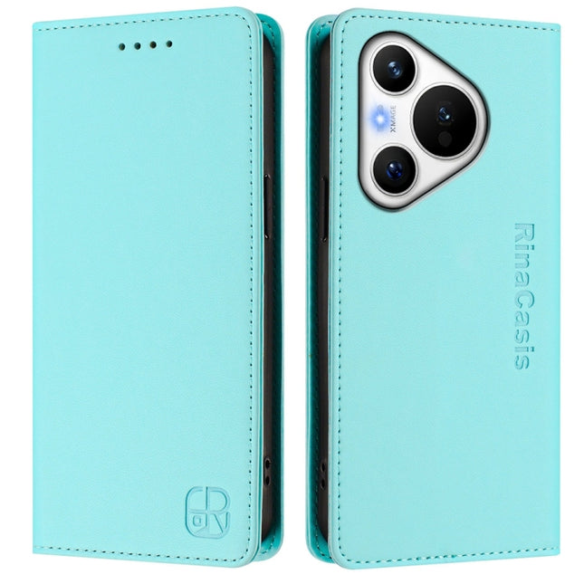 RC01 Dual-Folded Magnetic Suction RFID Leather Phone Case, For Huawei Pura 70, For Huawei Mate 60 Pro / Mate 60 Pro+, For Huawei Mate 60