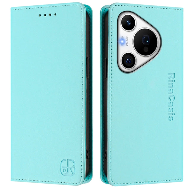 RC01 Dual-Folded Magnetic Suction RFID Leather Phone Case, For Huawei Pura 70 Pro / Pura 70 Pro+, For Huawei nova 12i Global, For Huawei nova 12s Global