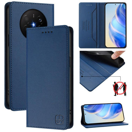 RC01 Dual-Folded Magnetic Suction RFID Leather Phone Case, For Huawei Pura 90 Pro 5G, For Huawei Mate 70 Air 5G, For Huawei Mate 70 Pro