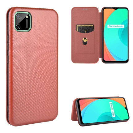 Carbon Fiber Texture Magnetic Horizontal Flip TPU + PC + PU Leather Case with Card Slot, For OPPO Find X2 Pro, For OPPO Find X2, For OPPO Realme C11, For OPPO Realme C15