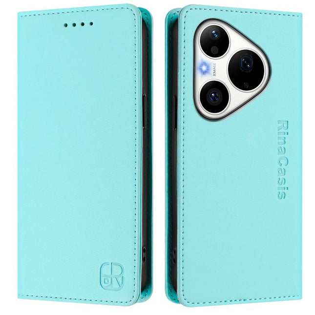 RC01 Dual-Folded Magnetic Suction RFID Leather Phone Case, For Huawei Pura 90 Pro 5G, For Huawei Mate 70 Air 5G, For Huawei Mate 70 Pro