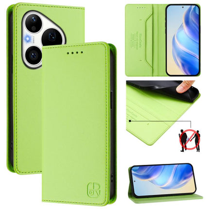 RC01 Dual-Folded Magnetic Suction RFID Leather Phone Case, For Huawei Pura 90 Pro 5G, For Huawei Mate 70 Air 5G, For Huawei Mate 70 Pro