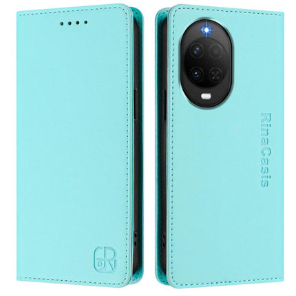 RC01 Dual-Folded Magnetic Suction RFID Leather Phone Case, For Huawei nova 16z / 15 / 14, For Huawei nova 16, For Huawei Pura 90 Pro Max 5G
