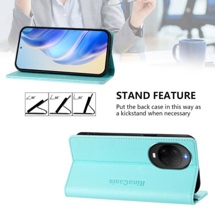 RC01 Dual-Folded Magnetic Suction RFID Leather Phone Case, For Huawei nova 16z / 15 / 14, For Huawei nova 16, For Huawei Pura 90 Pro Max 5G
