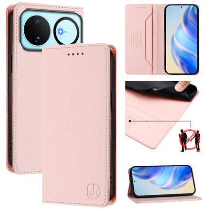 RC01 Dual-Folded Magnetic Suction RFID Leather Phone Case, For Huawei nova 16z / 15 / 14, For Huawei nova 16, For Huawei Pura 90 Pro Max 5G