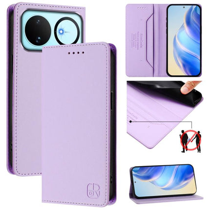 RC01 Dual-Folded Magnetic Suction RFID Leather Phone Case, For Huawei nova 16z / 15 / 14, For Huawei nova 16, For Huawei Pura 90 Pro Max 5G