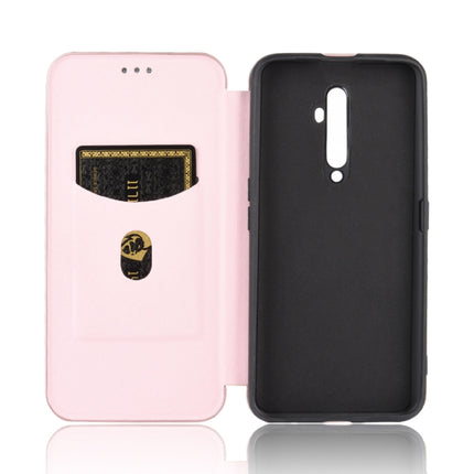 Carbon Fiber Texture Magnetic Horizontal Flip TPU + PC + PU Leather Case with Card Slot, For OPPO Reno2 Z / F, For OPPO Reno3 A(Japanese Version), For OPPO Reno4 Pro 5G, For OPPO Reno A