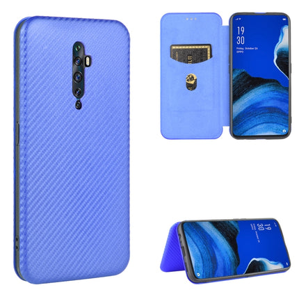 Carbon Fiber Texture Magnetic Horizontal Flip TPU + PC + PU Leather Case with Card Slot, For OPPO Reno2 Z / F, For OPPO Reno3 A(Japanese Version), For OPPO Reno4 Pro 5G, For OPPO Reno A