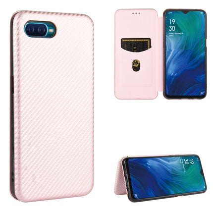 Carbon Fiber Texture Magnetic Horizontal Flip TPU + PC + PU Leather Case with Card Slot, For OPPO Reno2 Z / F, For OPPO Reno3 A(Japanese Version), For OPPO Reno4 Pro 5G, For OPPO Reno A