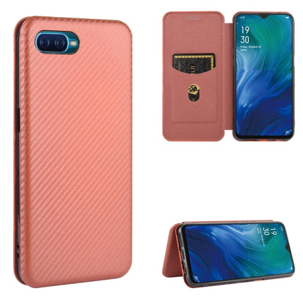 Carbon Fiber Texture Magnetic Horizontal Flip TPU + PC + PU Leather Case with Card Slot, For OPPO Reno2 Z / F, For OPPO Reno3 A(Japanese Version), For OPPO Reno4 Pro 5G, For OPPO Reno A