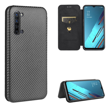 Carbon Fiber Texture Magnetic Horizontal Flip TPU + PC + PU Leather Case with Card Slot, For OPPO Reno3 5G / Find X2 Lite, For OPPO Reno3 5G (Japanese Version), For OPPO Reno3 Pro 5G / Find X2 Neo, For OPPO Reno4 4G