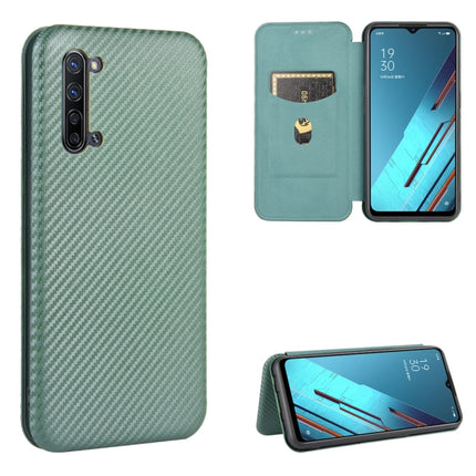 Carbon Fiber Texture Magnetic Horizontal Flip TPU + PC + PU Leather Case with Card Slot, For OPPO Reno3 5G / Find X2 Lite, For OPPO Reno3 5G (Japanese Version), For OPPO Reno3 Pro 5G / Find X2 Neo, For OPPO Reno4 4G