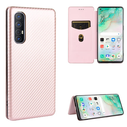Carbon Fiber Texture Magnetic Horizontal Flip TPU + PC + PU Leather Case with Card Slot, For OPPO Reno3 5G / Find X2 Lite, For OPPO Reno3 5G (Japanese Version), For OPPO Reno3 Pro 5G / Find X2 Neo, For OPPO Reno4 4G