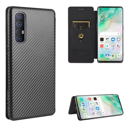 Carbon Fiber Texture Magnetic Horizontal Flip TPU + PC + PU Leather Case with Card Slot, For OPPO Reno3 5G / Find X2 Lite, For OPPO Reno3 5G (Japanese Version), For OPPO Reno3 Pro 5G / Find X2 Neo, For OPPO Reno4 4G