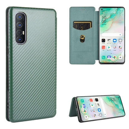 Carbon Fiber Texture Magnetic Horizontal Flip TPU + PC + PU Leather Case with Card Slot, For OPPO Reno3 5G / Find X2 Lite, For OPPO Reno3 5G (Japanese Version), For OPPO Reno3 Pro 5G / Find X2 Neo, For OPPO Reno4 4G