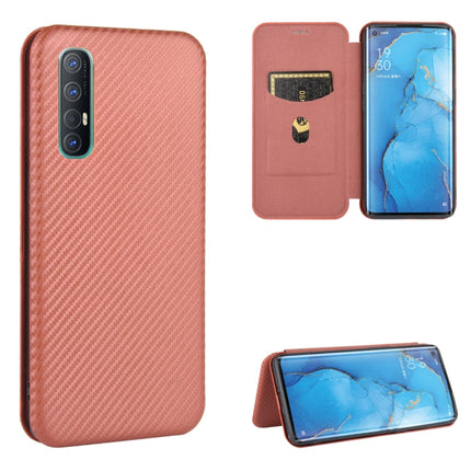 Carbon Fiber Texture Magnetic Horizontal Flip TPU + PC + PU Leather Case with Card Slot, For OPPO Reno3 5G / Find X2 Lite, For OPPO Reno3 5G (Japanese Version), For OPPO Reno3 Pro 5G / Find X2 Neo, For OPPO Reno4 4G