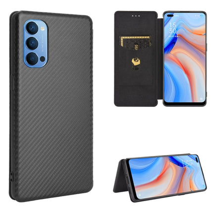 Carbon Fiber Texture Magnetic Horizontal Flip TPU + PC + PU Leather Case with Card Slot, For OPPO Reno3 5G / Find X2 Lite, For OPPO Reno3 5G (Japanese Version), For OPPO Reno3 Pro 5G / Find X2 Neo, For OPPO Reno4 4G