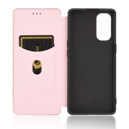 Carbon Fiber Texture Magnetic Horizontal Flip TPU + PC + PU Leather Case with Card Slot, For OPPO Reno4 5G, For OPPO Reno4 Pro 4G, For OPPO Rnoe Ace, For OPPO Realme 5 Pro / Realme Q