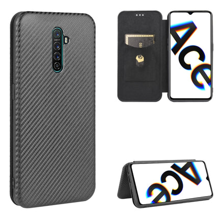 Carbon Fiber Texture Magnetic Horizontal Flip TPU + PC + PU Leather Case with Card Slot, For OPPO Reno4 5G, For OPPO Reno4 Pro 4G, For OPPO Rnoe Ace, For OPPO Realme 5 Pro / Realme Q