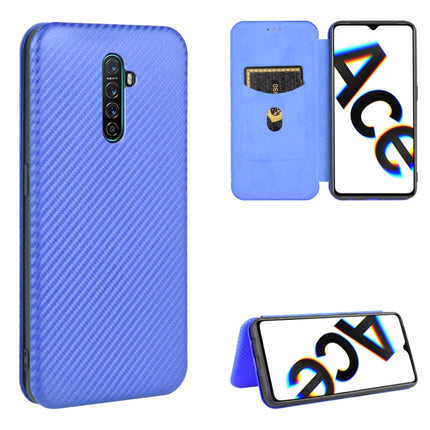 Carbon Fiber Texture Magnetic Horizontal Flip TPU + PC + PU Leather Case with Card Slot, For OPPO Reno4 5G, For OPPO Reno4 Pro 4G, For OPPO Rnoe Ace, For OPPO Realme 5 Pro / Realme Q