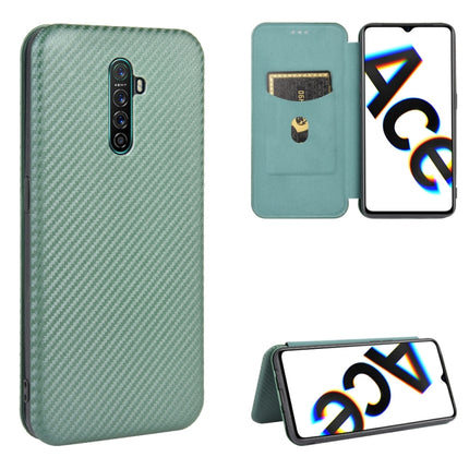 Carbon Fiber Texture Magnetic Horizontal Flip TPU + PC + PU Leather Case with Card Slot, For OPPO Reno4 5G, For OPPO Reno4 Pro 4G, For OPPO Rnoe Ace, For OPPO Realme 5 Pro / Realme Q