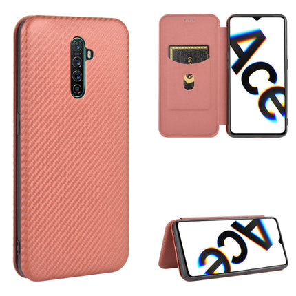 Carbon Fiber Texture Magnetic Horizontal Flip TPU + PC + PU Leather Case with Card Slot, For OPPO Reno4 5G, For OPPO Reno4 Pro 4G, For OPPO Rnoe Ace, For OPPO Realme 5 Pro / Realme Q
