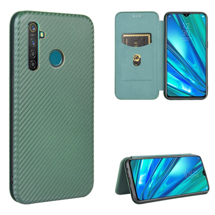 Carbon Fiber Texture Magnetic Horizontal Flip TPU + PC + PU Leather Case with Card Slot, For OPPO Reno4 5G, For OPPO Reno4 Pro 4G, For OPPO Rnoe Ace, For OPPO Realme 5 Pro / Realme Q