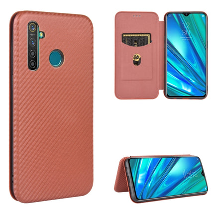 Carbon Fiber Texture Magnetic Horizontal Flip TPU + PC + PU Leather Case with Card Slot, For OPPO Reno4 5G, For OPPO Reno4 Pro 4G, For OPPO Rnoe Ace, For OPPO Realme 5 Pro / Realme Q