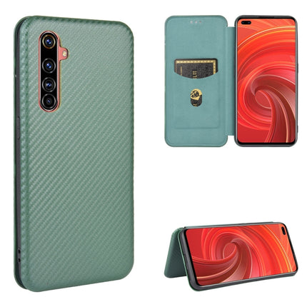 Carbon Fiber Texture Magnetic Horizontal Flip TPU + PC + PU Leather Case with Card Slot, For OPPO Realme X50 Pro / X50 Pro 5G, For OPPO Realme X50 / X50 5G, For OPPO Realme XT / X2 / K5