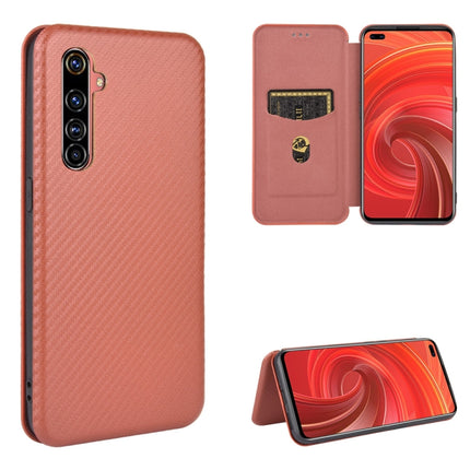 Carbon Fiber Texture Magnetic Horizontal Flip TPU + PC + PU Leather Case with Card Slot, For OPPO Realme X50 Pro / X50 Pro 5G, For OPPO Realme X50 / X50 5G, For OPPO Realme XT / X2 / K5