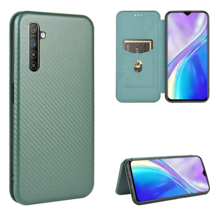 Carbon Fiber Texture Magnetic Horizontal Flip TPU + PC + PU Leather Case with Card Slot, For OPPO Realme X50 Pro / X50 Pro 5G, For OPPO Realme X50 / X50 5G, For OPPO Realme XT / X2 / K5