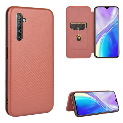 Carbon Fiber Texture Magnetic Horizontal Flip TPU + PC + PU Leather Case with Card Slot, For OPPO Realme X50 Pro / X50 Pro 5G, For OPPO Realme X50 / X50 5G, For OPPO Realme XT / X2 / K5