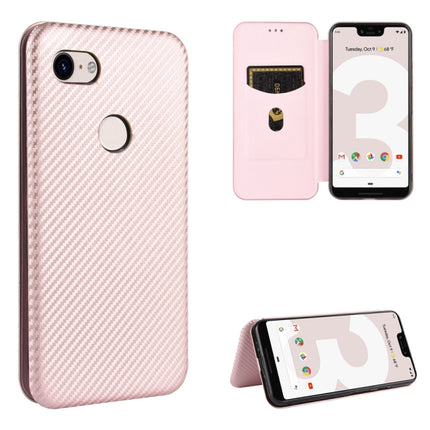 Carbon Fiber Texture Magnetic Horizontal Flip TPU + PC + PU Leather Case with Card Slot, For Google Pixel 4a, For Google Pixel 3 XL, For Google Pixel 3a XL, For Google Pixel 3a