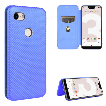 Carbon Fiber Texture Magnetic Horizontal Flip TPU + PC + PU Leather Case with Card Slot, For Google Pixel 4a, For Google Pixel 3 XL, For Google Pixel 3a XL, For Google Pixel 3a