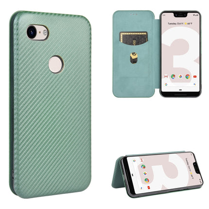 Carbon Fiber Texture Magnetic Horizontal Flip TPU + PC + PU Leather Case with Card Slot, For Google Pixel 4a, For Google Pixel 3 XL, For Google Pixel 3a XL, For Google Pixel 3a