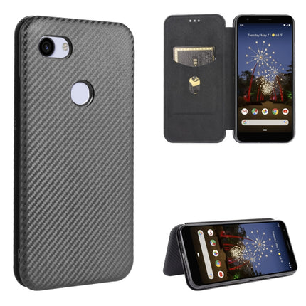 Carbon Fiber Texture Magnetic Horizontal Flip TPU + PC + PU Leather Case with Card Slot, For Google Pixel 4a, For Google Pixel 3 XL, For Google Pixel 3a XL, For Google Pixel 3a