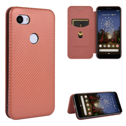 Carbon Fiber Texture Magnetic Horizontal Flip TPU + PC + PU Leather Case with Card Slot, For Google Pixel 4a, For Google Pixel 3 XL, For Google Pixel 3a XL, For Google Pixel 3a