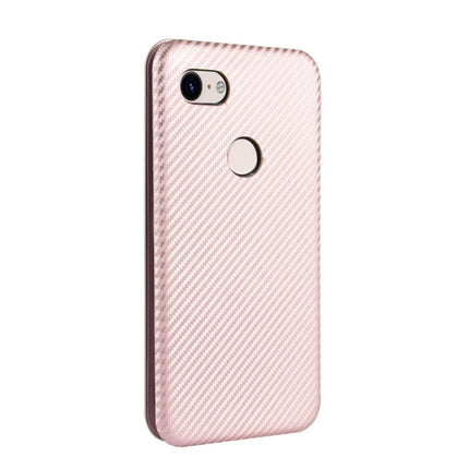 Carbon Fiber Texture Magnetic Horizontal Flip TPU + PC + PU Leather Case with Card Slot, For Google Pixel 3, For Google Pixel 4 XL, For Google Pixel 4