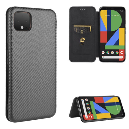 Carbon Fiber Texture Magnetic Horizontal Flip TPU + PC + PU Leather Case with Card Slot, For Google Pixel 3, For Google Pixel 4 XL, For Google Pixel 4