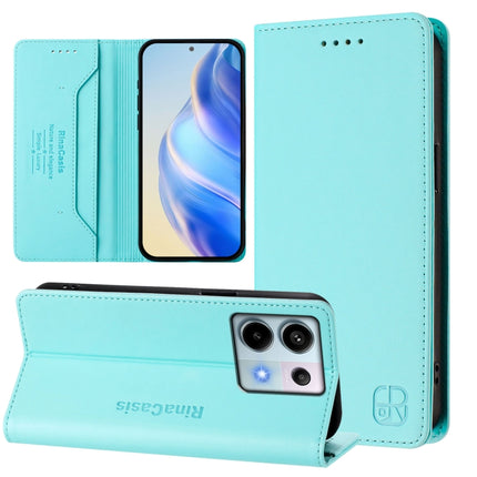 RC01 Dual-Folded Magnetic Suction RFID Leather Phone Case, For Xiaomi Poco X6 Neo 5G, For Xiaomi Poco X6 Pro / Redmi K70E, For Xiaomi Poco X6 5G / Redmi Note 13 Pro 5G